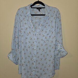 French Bulldog Frenchie rolled cuff shirt